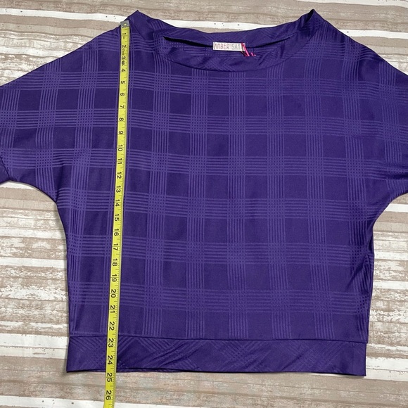 Amber Sakai Purple Boatneck Top - Picture 4 of 9